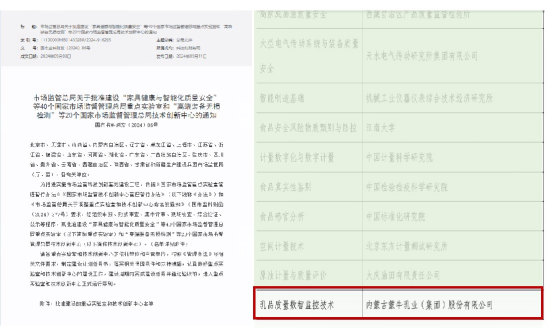 蒙牛打造国家重点实验室，全面提升市场监管科技创新能力