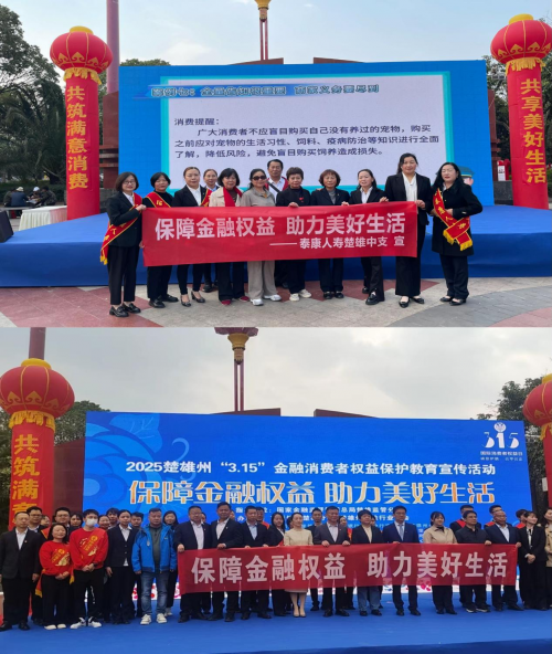 泰康人寿楚雄中支2025年“3·15”金融消费者权益保护教育宣传活动报道