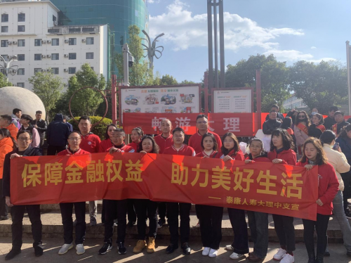 泰康人寿大理中支“畅游大理 消保伴你”3·15宣传活动
