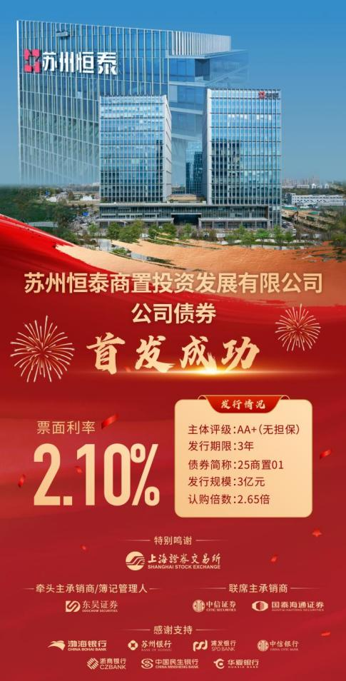 融资财投协同发力！恒泰商置多维赋能城市发展