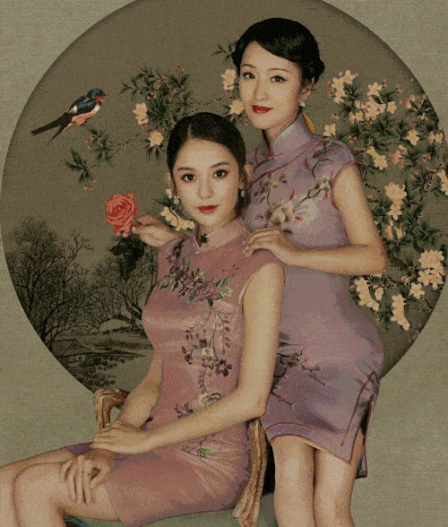 旗袍是独属于中国女人的美，和朋友一起喝好酒梅见青梅酒