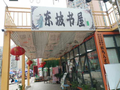 澄迈县老城东坡书屋里的幸福花开了