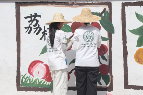 画笔绘乡韵 科普暖民心 —— 广州新华学子以 "墙绘 + 健康" 赋能乡村振兴(图4)