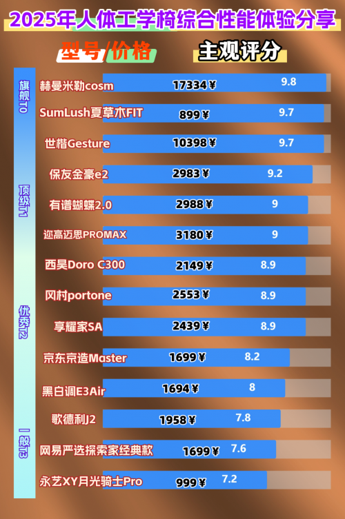 人体工学椅买什么牌子好?人体工学椅品牌排行榜前十名权威发布