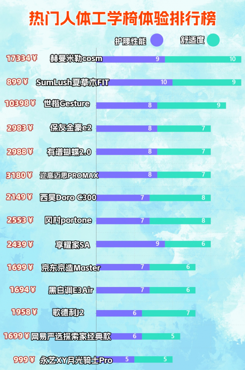人体工学椅买哪个牌子？十款人体工学椅推荐排行榜第一名揭晓！