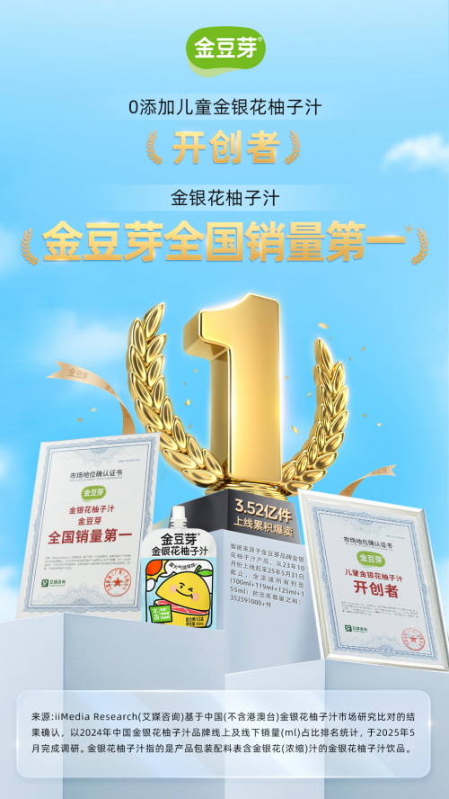 金豆芽金银花柚子汁：2025最新0添加儿童降火饮品的领军之选