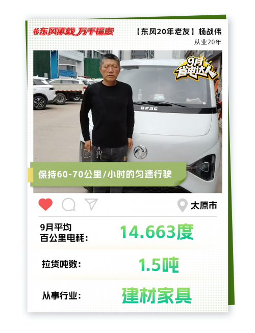 东风睿立达省电达人故事系列（四） 二十载东风“老朋友”杨战伟第1张
