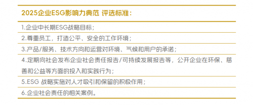 A.O.史密斯（中国）首次当选 2025典范雇主——企业ESG影响力典范企业