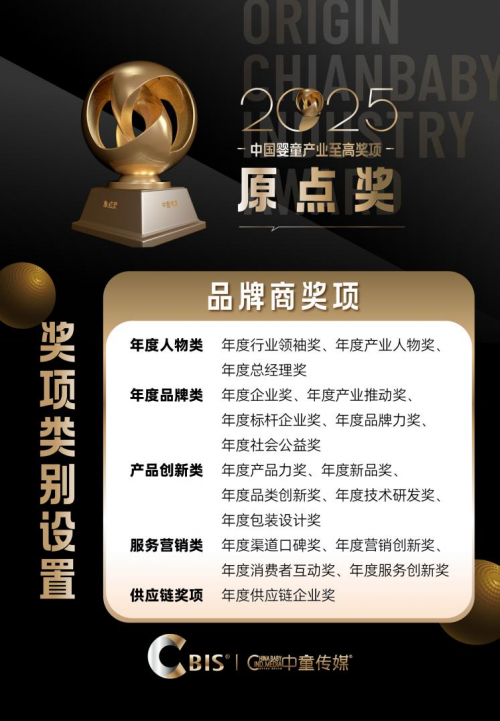 原点奖 | 2025中国婴童产业原点奖申报启动，致敬标杆的力量