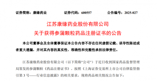 创新研发!康缘药业参蒲颗粒成妇科治疗新选择 创新研发!康缘药业参蒲颗粒成妇科治疗新选择