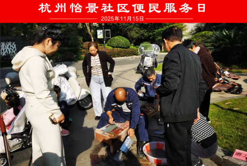 【暖心社区】杭州临平区南苑街道怡景社区开展便民服务活动获居民点赞