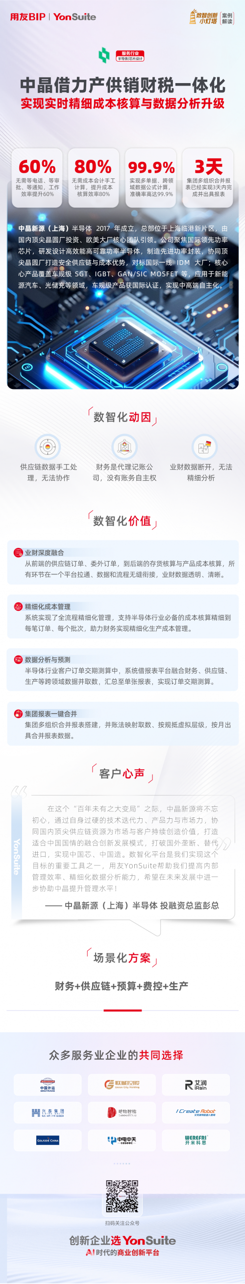 中晶半导体携手用友YonSuite，实现产供销财税一体化