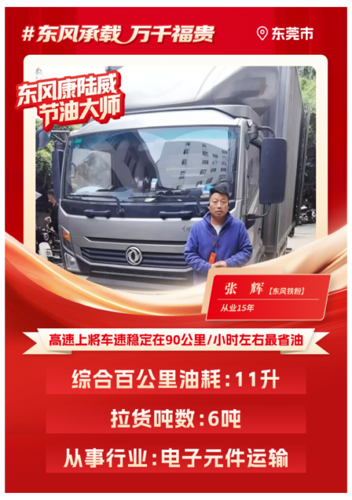 东风多利卡康陆威节油大师系列故事(五)   搵银好搭档：张辉的“再续前缘”第1张