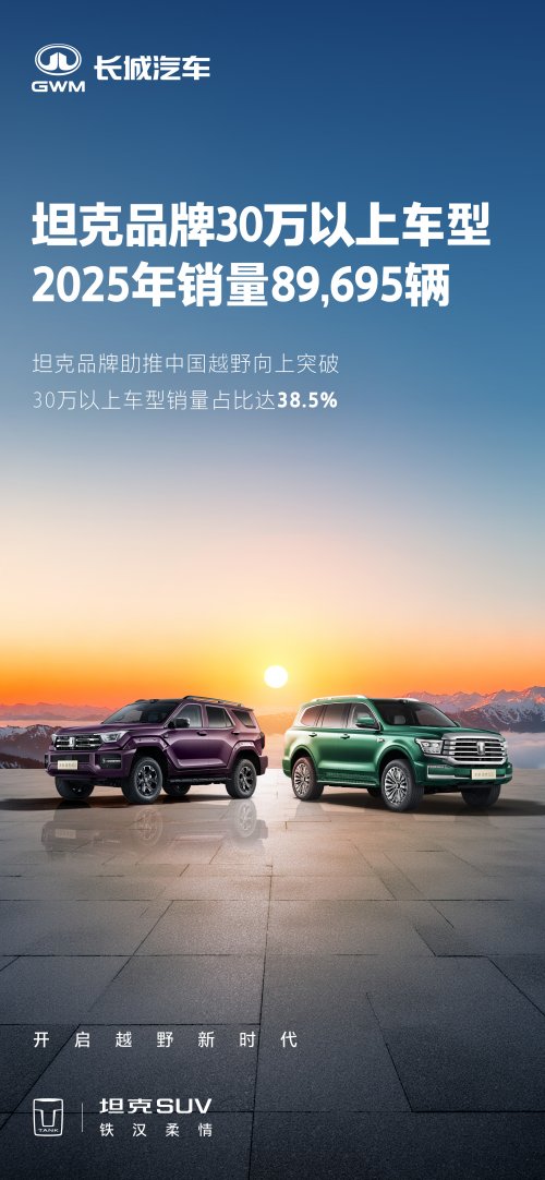新越野新向往，坦克品牌2025量质齐升全年累计销量达232,713辆第2张