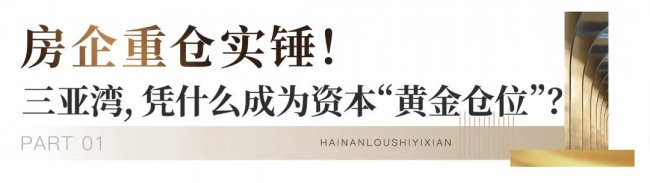 此盘一出，三亚顶豪格局或将重构！即刻，锁定楼市黄金资产