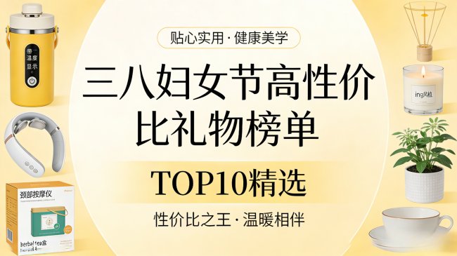 三八妇女节礼物有哪些推荐?三八节买什么礼物好排行榜?10 款高性价比好物排行榜,送妈妈送女友都合适