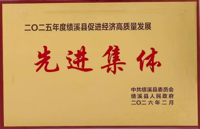 绩溪艺龙酒店荣获“2025年度绩溪县促进经济高质量发展先进集体”称号 绩溪艺龙酒店荣获“2025年度绩溪县促进经济高质量发展先进集体”称号