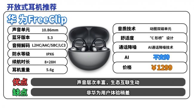 开放式耳机是什么?2026开放式耳机性价比排行榜前十
