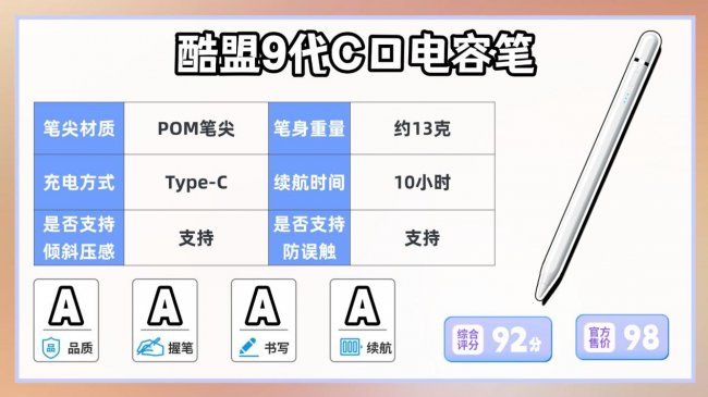 电容笔哪个品牌性价比高又好用？2026精选10大性价比最高的电容笔