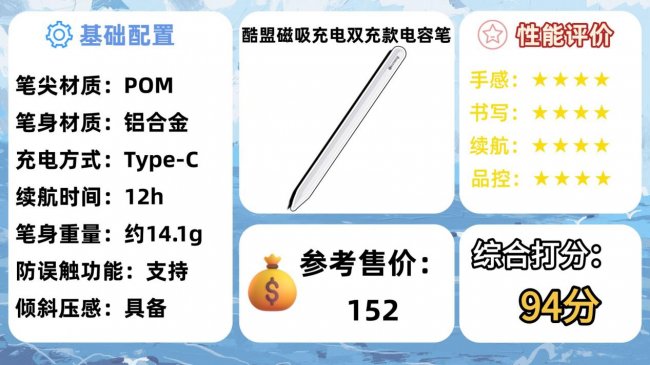 电容笔哪个品牌性价比高？选款攻略排名前十分享,适配不同需求！