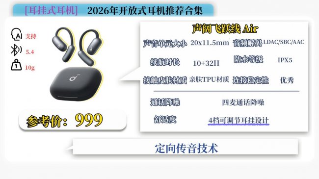 为什么高端的耳机都是开放式?2026十大开放式耳机推荐性价比排行榜
