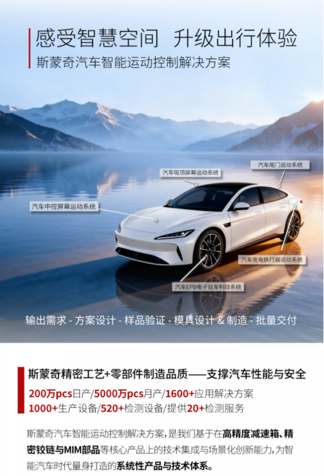 不止“看得见的屏”：斯蒙奇精密运动机构，重构智能座舱体验