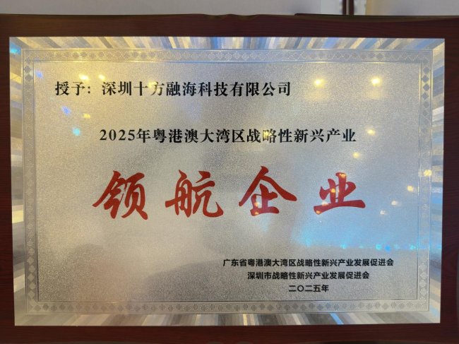 大湾区战新产业布局提速,十方融海入选“2025大湾区战新产业领航企业” 大湾区战新产业布局提速,十方融海入选“2025大湾区战新产业领航企业”