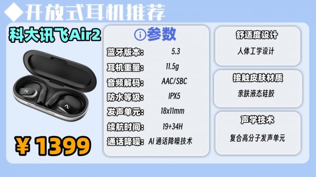 音质好的开放式耳机有哪些？2026十大公认音质好的开放式耳机