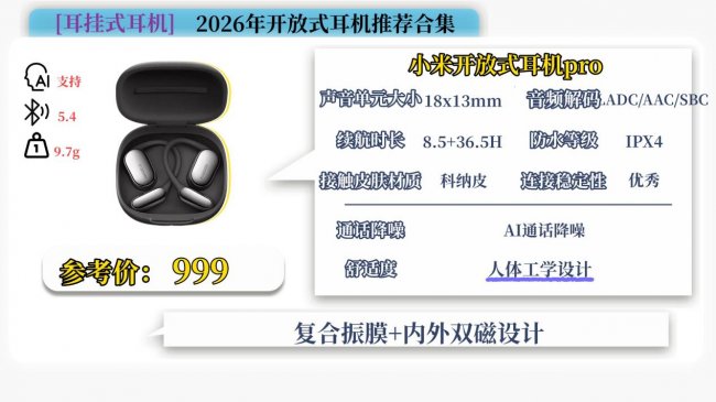 开放式耳机品牌值得推荐哪个?2026开放式耳机排行榜10强