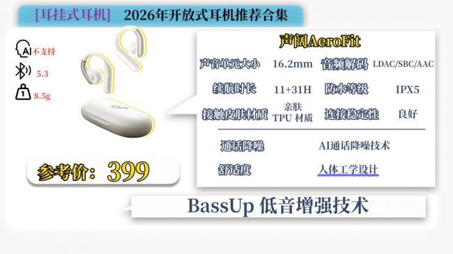 开放式耳机品牌值得推荐哪个?2026开放式耳机排行榜10强