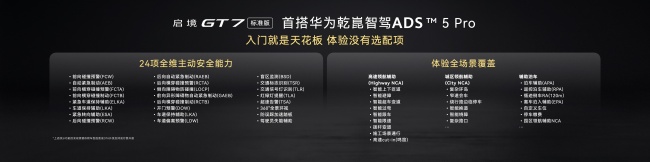 华为乾崑ADS 5全系标配 启境GT7正式上市，售价20.99万-32.99万元第2张