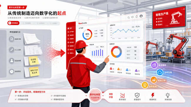 制造企业数字化转型第一步该做什么？中小企业"小快轻准"落地指南：选型对比+避坑全攻略