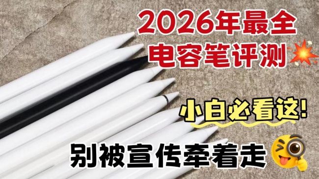 苹果原装笔与其他触控笔有啥区别？怎么选？2026实测10款热门产品，包含保姆级选购攻略，新手小白必备！