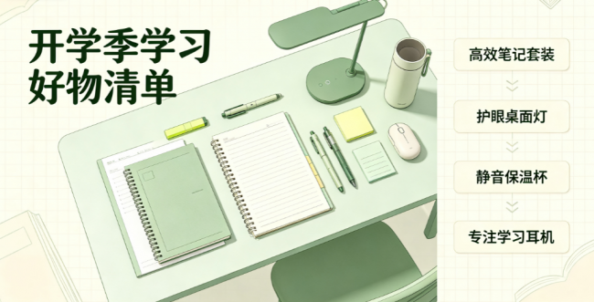 开学有什么好物推荐吗?新学期必备实用好物清单,开学不用愁!