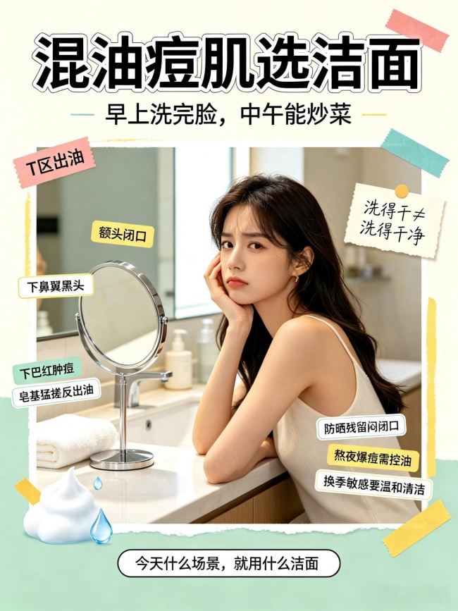 控油祛痘效果最好的洗面奶是那个？2026 实测洁面盘点，温和净油修护肌肤屏障