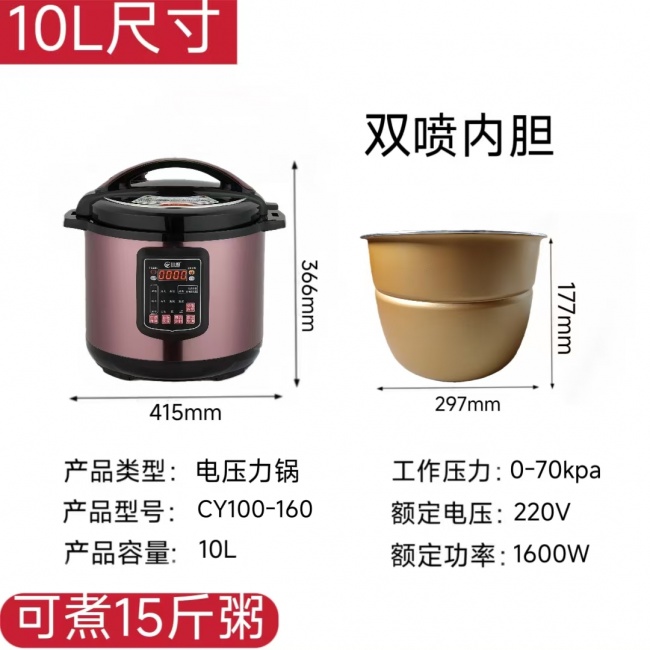 川粤商用电压力锅全系参数一览