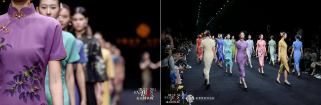 喻双双经典旗袍亮相北京时装周，活化非遗国风文脉