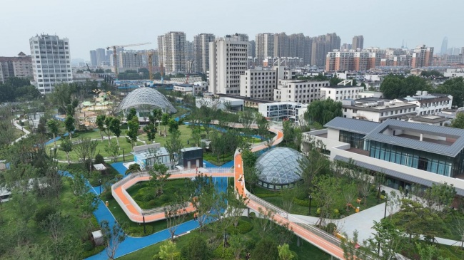 槐苑文化体育公园地下停车场开放！家长们注意：不用过马路了！
