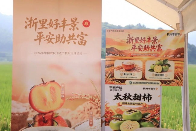 金秋稻香伴柿红，平安产险浙江分公司云端助农稳丰收
