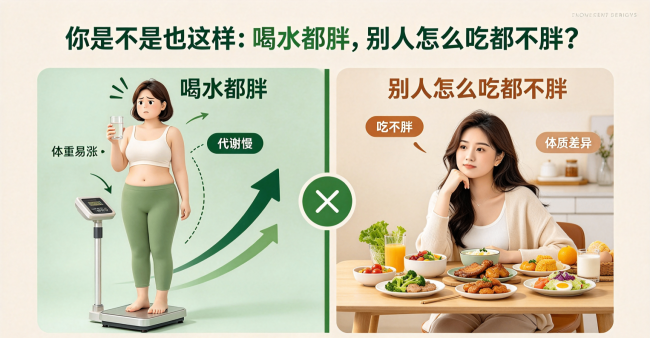 喝水都胖是天生易胖体质？找到适合你的调养思路