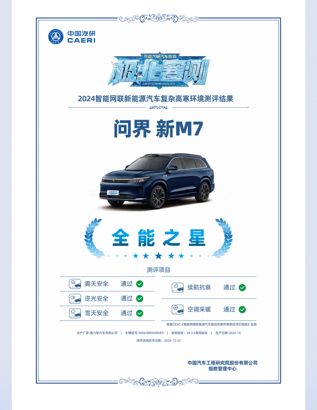 97.6分刷新CA-CAP纪录，问界M7为什么是30万级SUV价值之选？