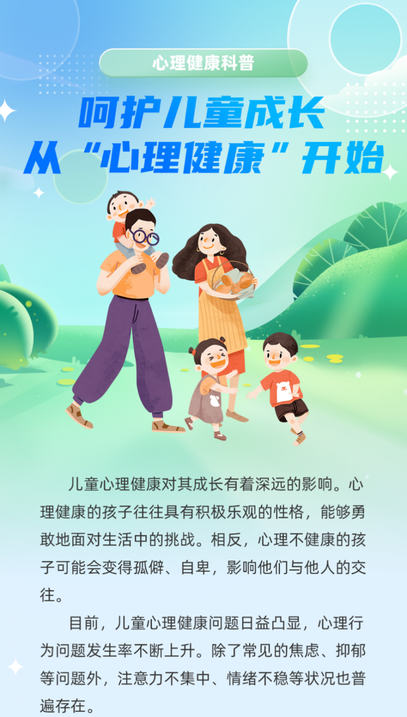 【心理健康科普】呵护儿童成长，从“心理健康”开始