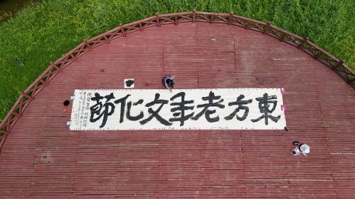 著名艺术家陈海安为第五届东方老年文化节题字，笔墨间传递关怀与力量