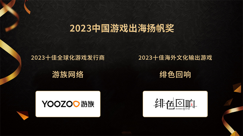 游族荣膺“2023中国游戏出海扬帆奖”两大奖项