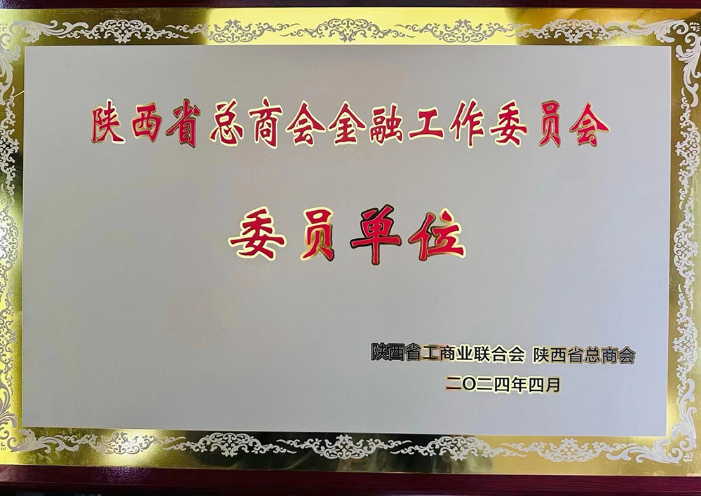 星工集团荣获陕西省总商会金融工作委员会首批“委员单位”称号