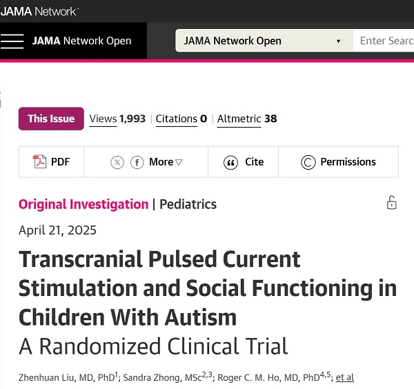 自闭症突破性成果登顶《JAMA Network Open》：tP