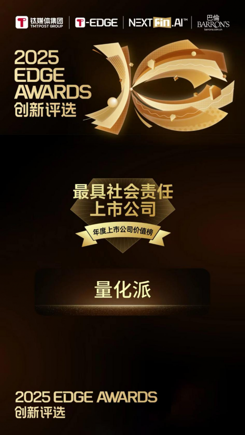 以AI筑根基以责任铸底色量化派斩获钛媒体权威奖项(图1)