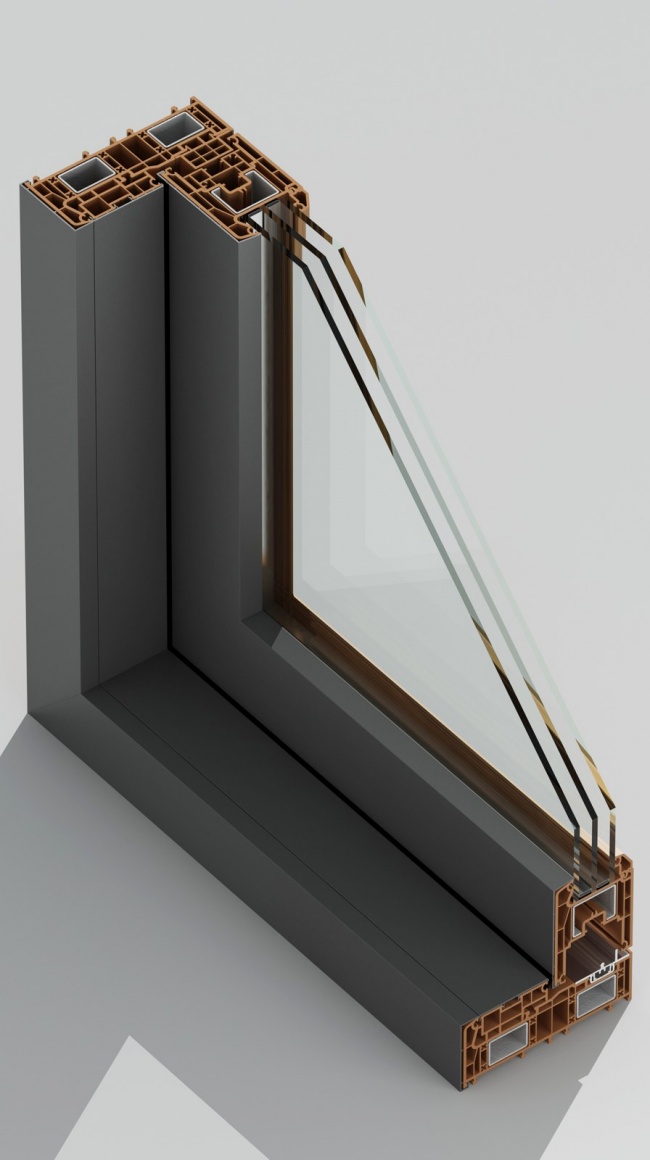 极景SS2型材与玻璃结构展示