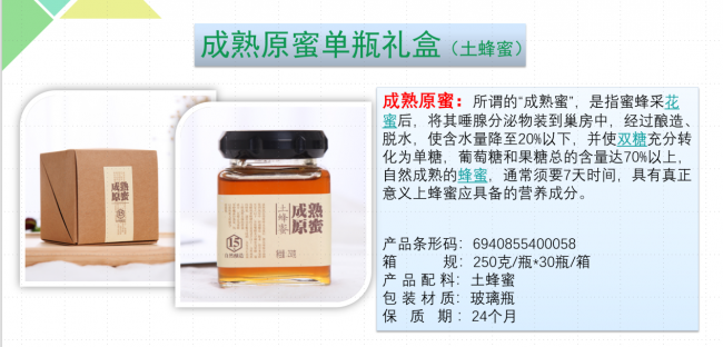 成熟原蜜、巢蜜礼盒、蜂王浆冻干粉胶囊覆盖全年礼赠场景 董丽洁