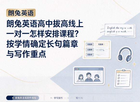 朗兔英语高中拔高线上一对一怎样安排课程？依据学情定长句篇章与写作教学重点